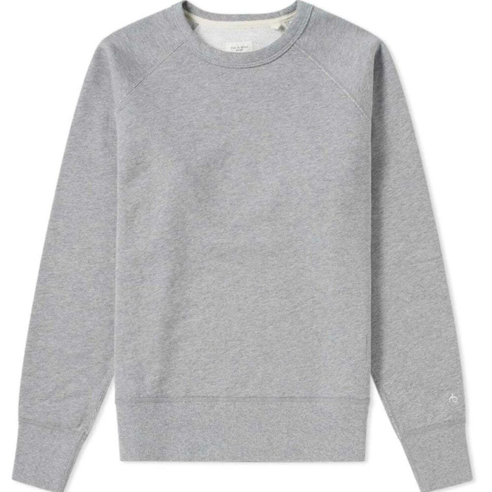 Rag & Bone Standard Issue Crew Sweat Shirt Grey L